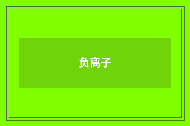 负离子