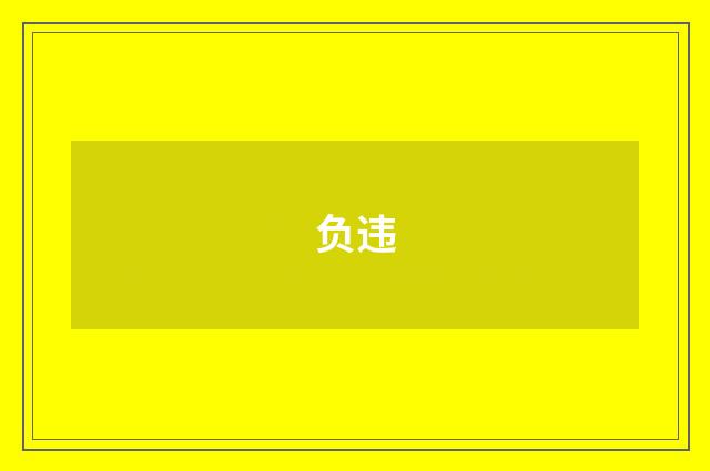 负违