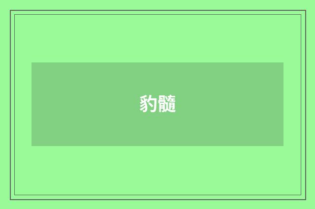 豹髓
