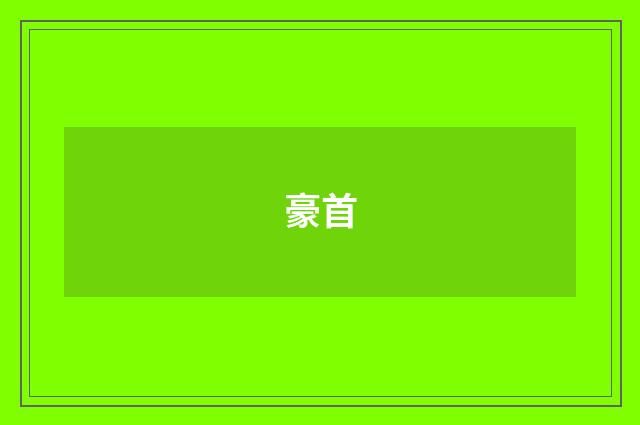 豪首