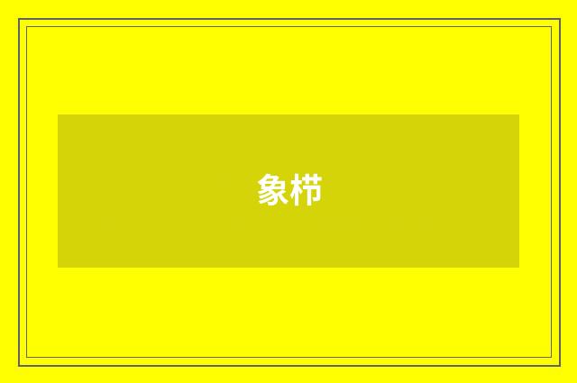 象栉