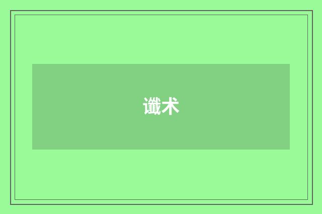 谶术
