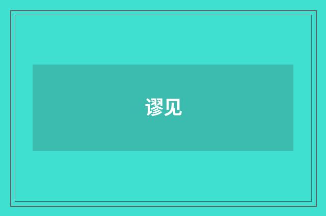 谬见