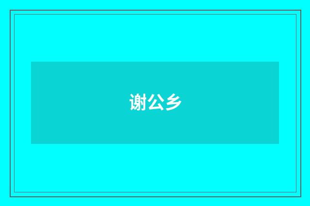 谢公乡