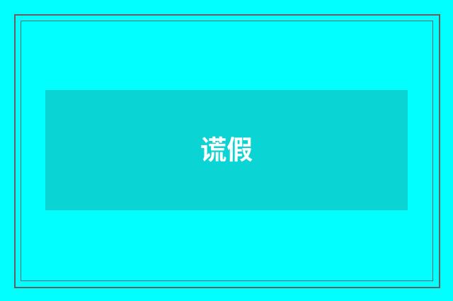 谎假