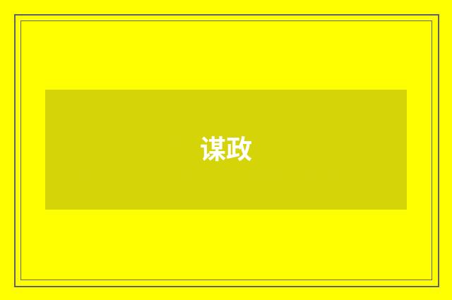 谋政