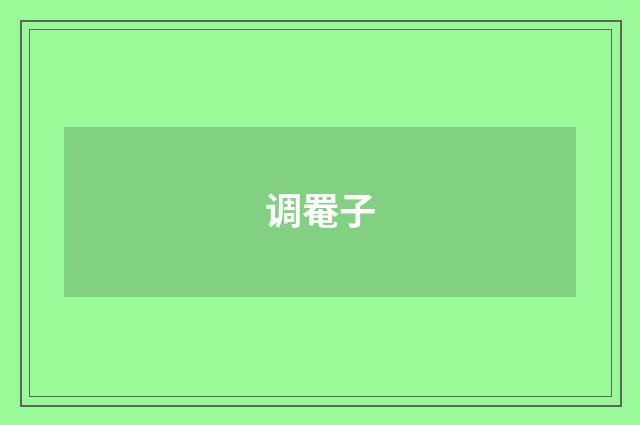 调罨子