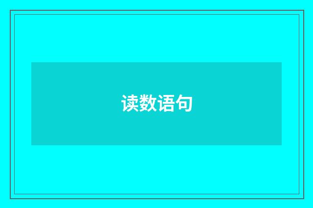 读数语句