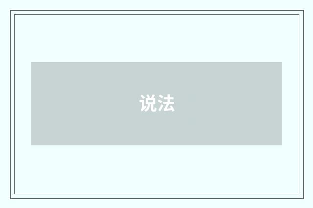 说法