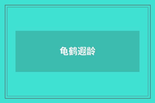 龟鹤遐龄