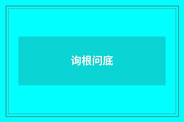 询根问底