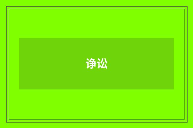 诤讼