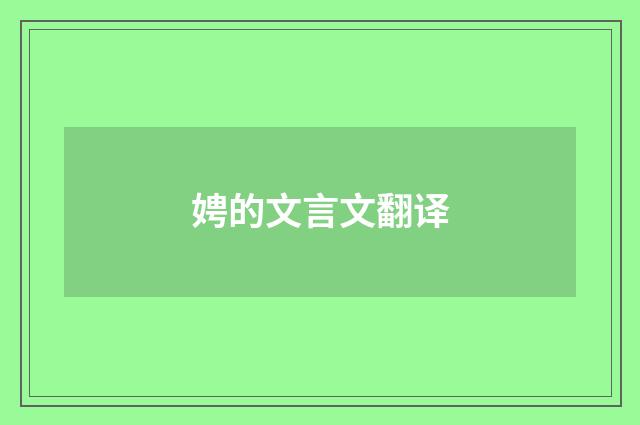 娉的文言文翻译