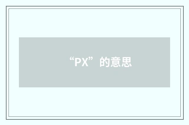 “PX”的意思