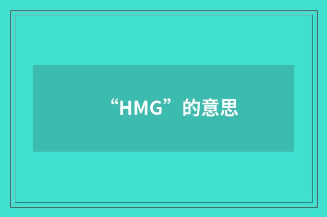 “HMG”的意思