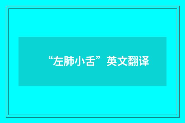 “左肺小舌”英文翻译