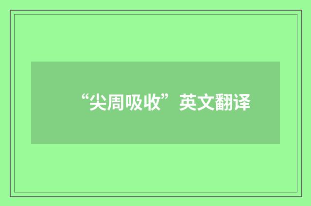 “尖周吸收”英文翻译