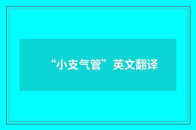“小支气管”英文翻译