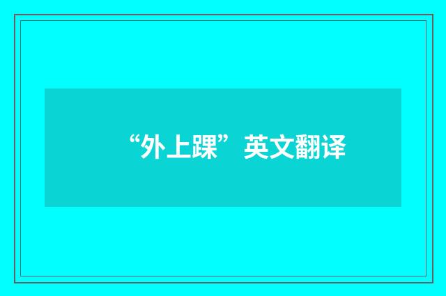 “外上踝”英文翻译