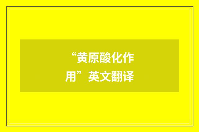 “黄原酸化作用”英文翻译