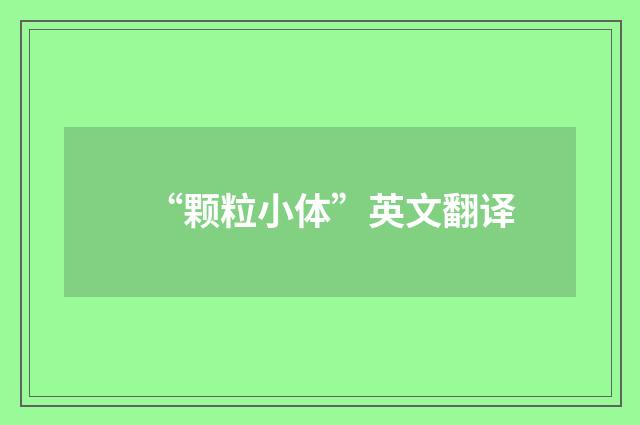 “颗粒小体”英文翻译