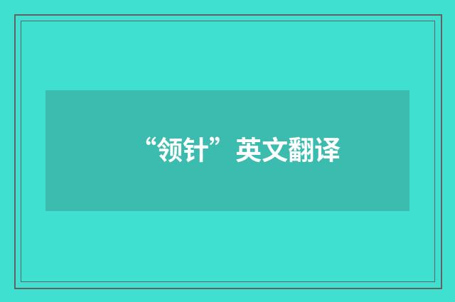 “领针”英文翻译