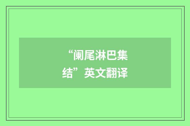 “阑尾淋巴集结”英文翻译