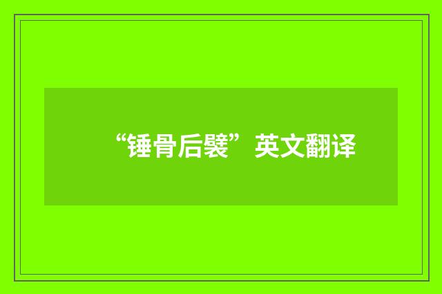 “锤骨后襞”英文翻译