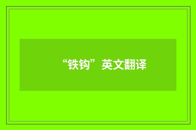 “铁钩”英文翻译