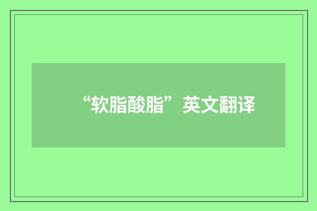 “软脂酸脂”英文翻译