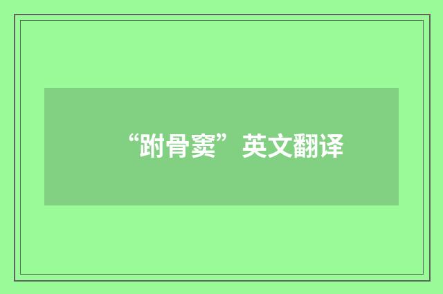 “跗骨窦”英文翻译