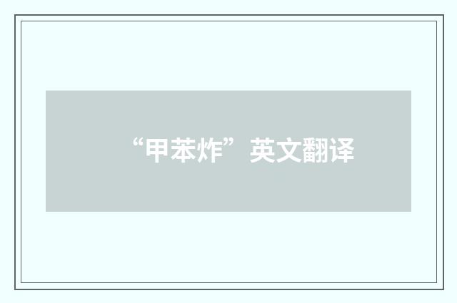 “甲苯炸”英文翻译