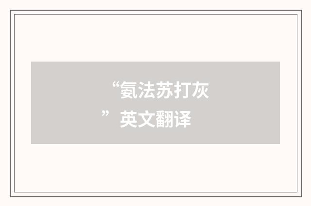 “氨法苏打灰”英文翻译