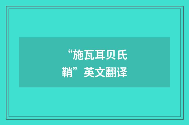 “施瓦耳贝氏鞘”英文翻译