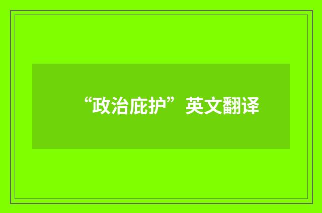 “政治庇护”英文翻译