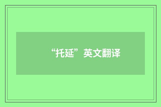 “托延”英文翻译