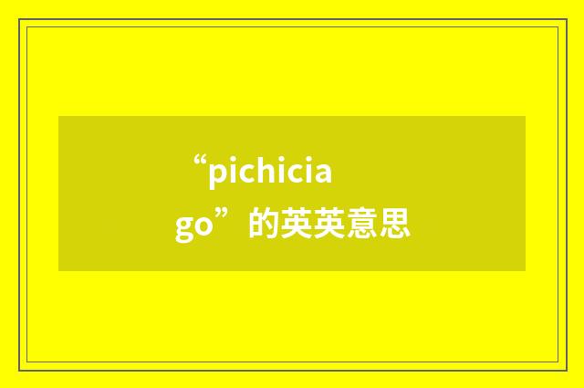 “pichiciago”的英英意思