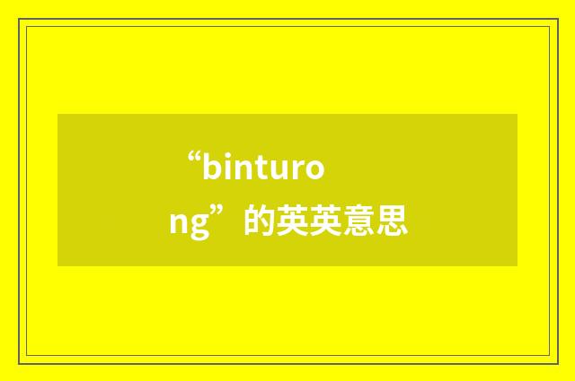 “binturong”的英英意思