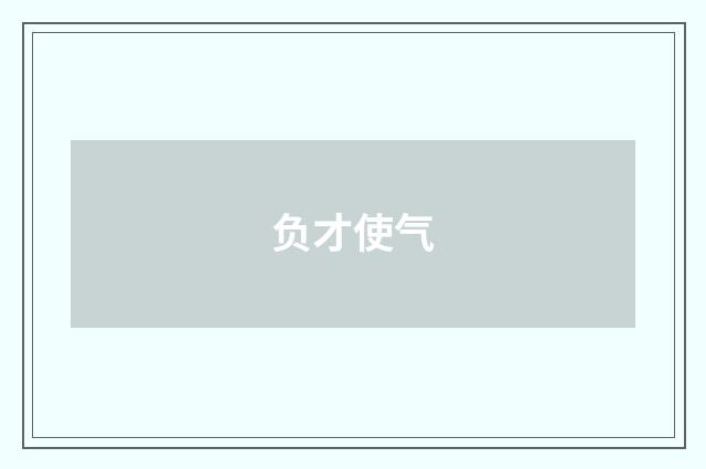 负才使气