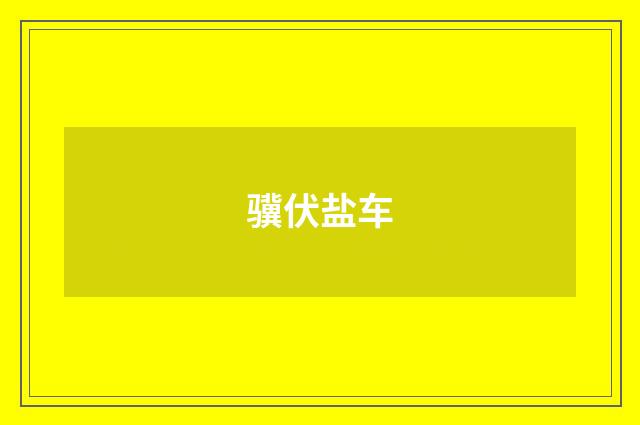 骥伏盐车