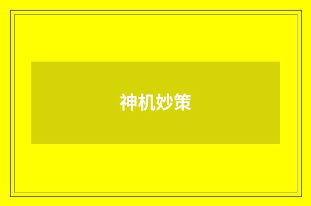 神机妙策