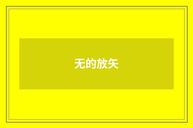 无的放矢