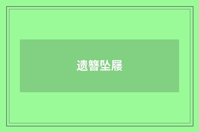 遗簪坠屦