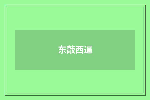 东敲西逼
