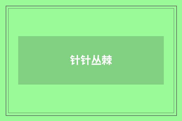 针针丛棘