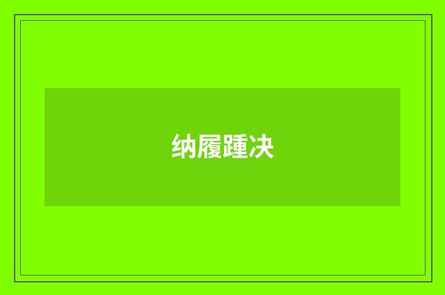 纳履踵决