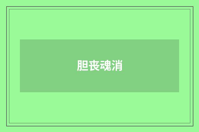 胆丧魂消