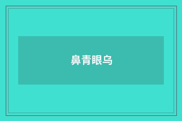 鼻青眼乌