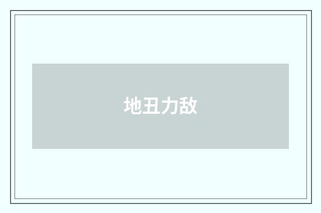 地丑力敌