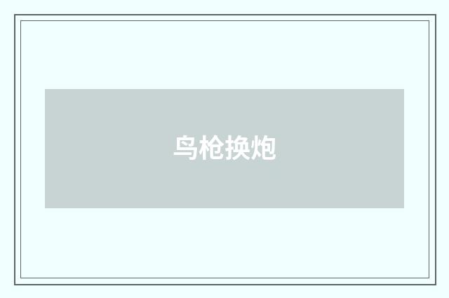 鸟枪换炮